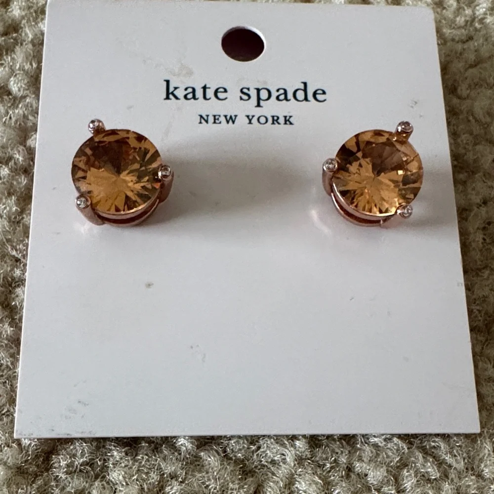kate spade Sparkling Gold-Tone Earrings - Picture 1 of 1